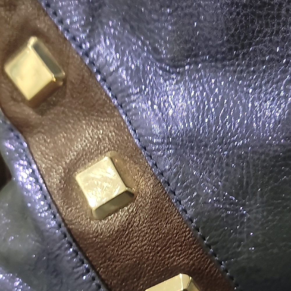 Corso Como Metallic Purple and Brown Tote - Picture 3 of 8